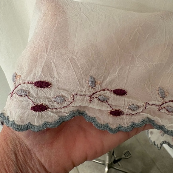 Johnny Was Women's Hayden Tunic In White Multi Colored Embroidery Size Large - Picture 7 of 10